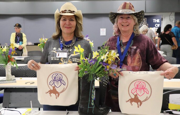 Members at the Iris Show
